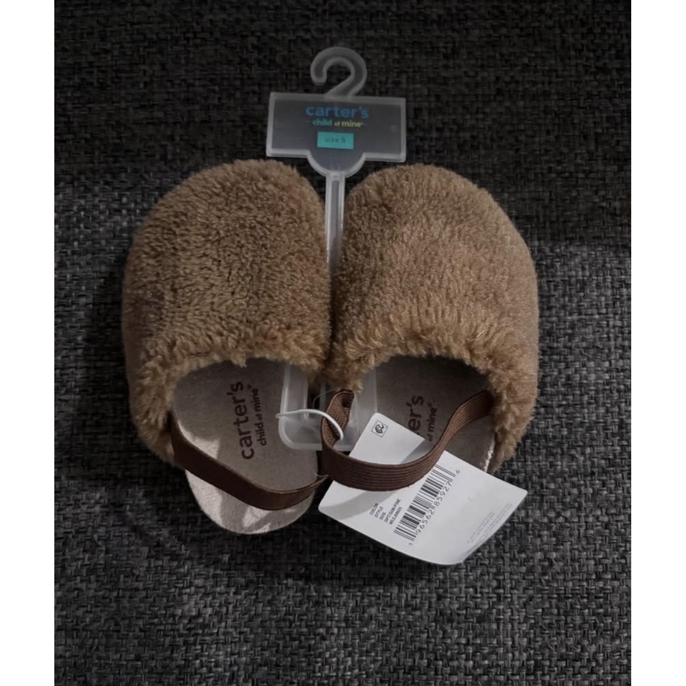 Carter's Child of Mine Baby Sherpa Clog Sandals Size 5 Toddler New